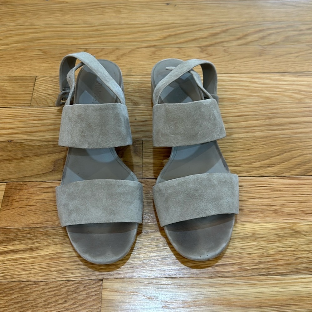 Vince suede low block heels - grey size 9
